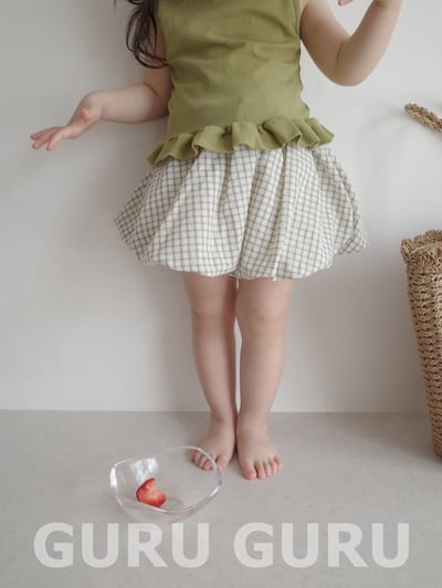 格紋雲朵裙(2color)6