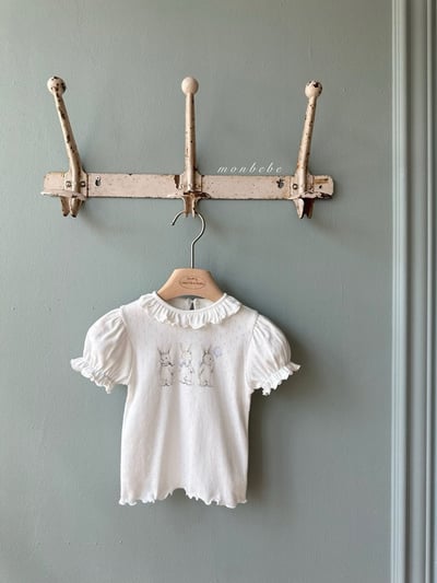 小刺繡兔兔氣球包屁衣set/上衣8