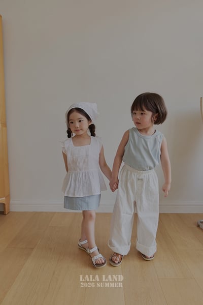 簡約紋理背心上衣(3color/kids)7