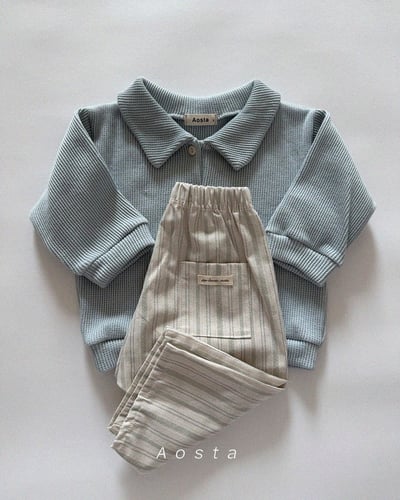 線條口袋鬆緊褲*現貨綠Ｍ14