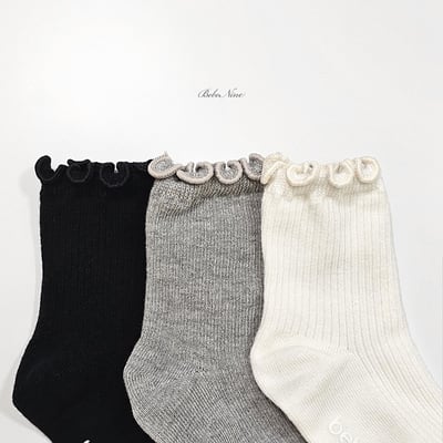 木耳捲邊襪3入/組14