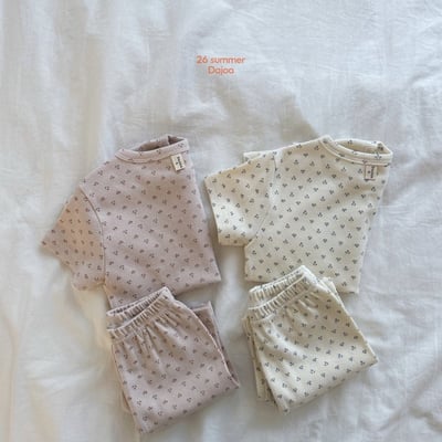 花草上衣+6分褲套裝(2color)8