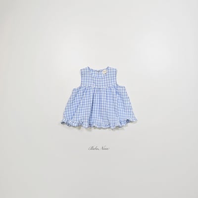 格紋傘擺捲邊上衣(3color)15