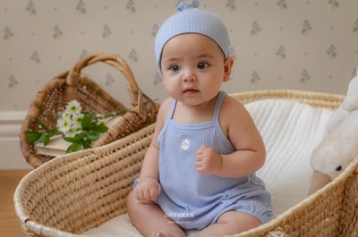 小雛菊紋理連身衣*現貨米12m8