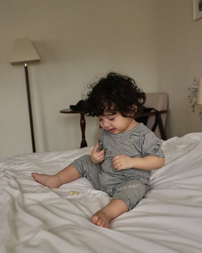 手繪小馬上衣/寬褲襠褲(2color)20