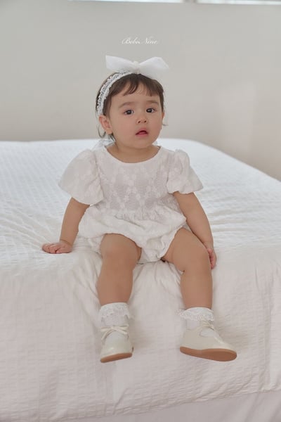 ribbon壓紋澎袖包屁衣(2color)7