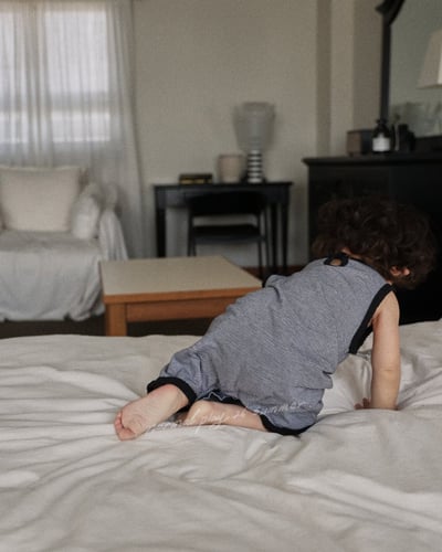 口袋條紋連身衣(2color)5