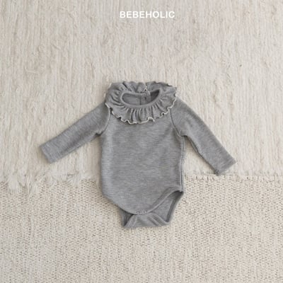 荷葉領撞色包屁衣*現貨灰12m1