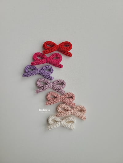 ribbon髮夾-小*現貨紅5