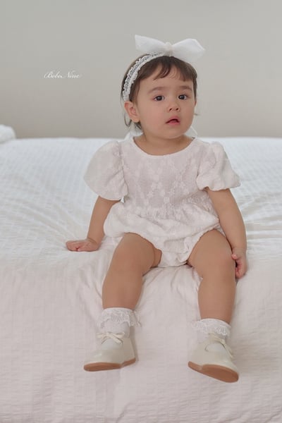 ribbon壓紋澎袖包屁衣(2color)6