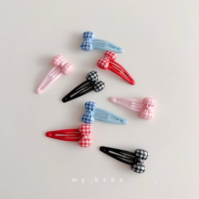 ribbon格紋髮夾2入/組2