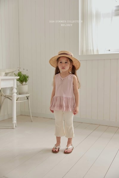 玫瑰抓皺背心裙擺上衣(2color)5