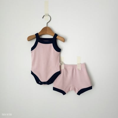 撞色背心包屁衣+褲set4