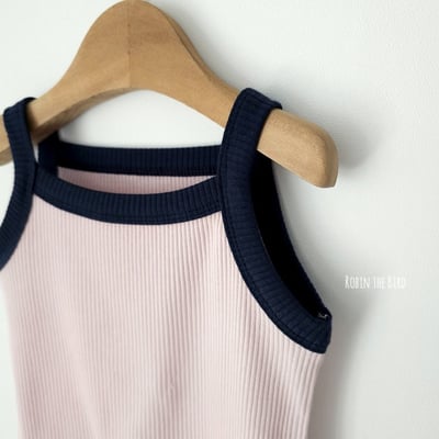 撞色背心+褲set(6color)14