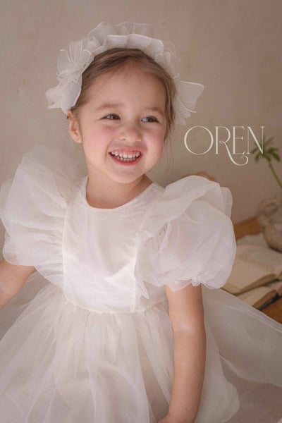 仙氣飄飄公主後綁帶包屁紗裙/洋裝(奶油)17