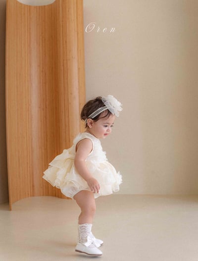 滿版立體玫瑰包屁紗裙/洋裝11