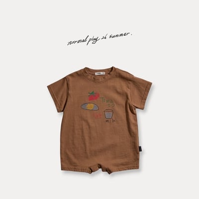 彩繪早餐連身衣(2color)14