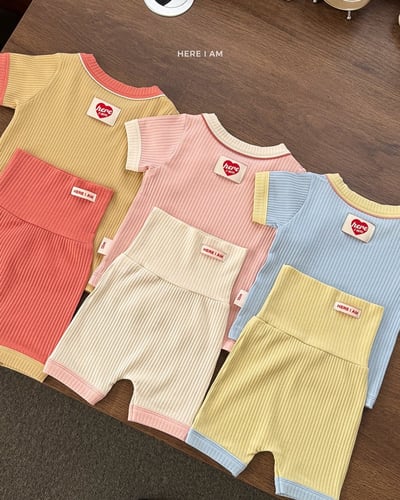 撞色滾邊居家套裝(baby/kids)2