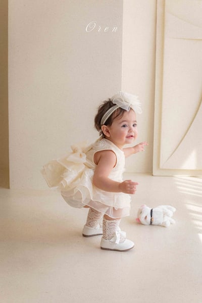 滿版立體玫瑰包屁紗裙/洋裝9