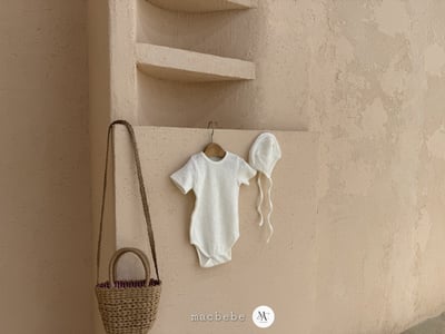 純色包屁衣+綁帶帽set5