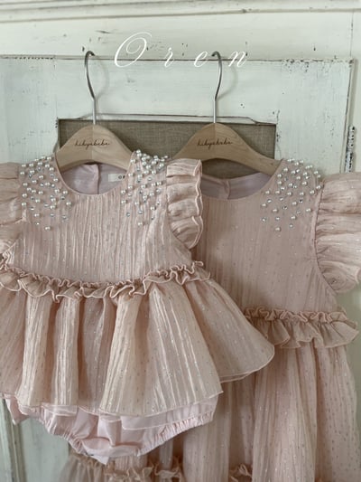 珍珠閃耀小公主包屁紗裙/洋裝(2color)23