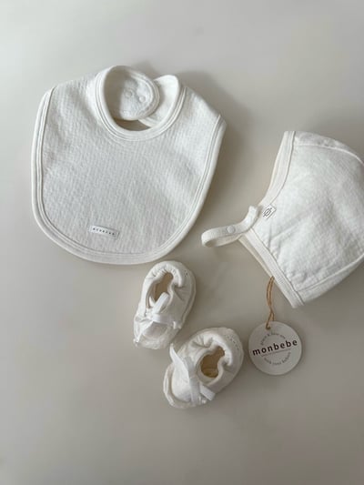 小刺繡圍兜/寶寶鞋(6color)5