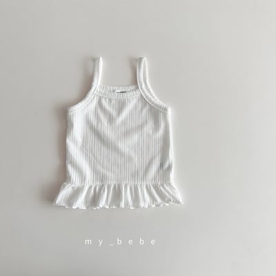 細肩壓紋裙擺上衣7