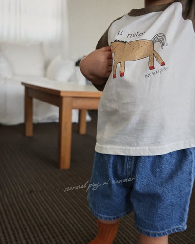 手繪小馬上衣(2color)10