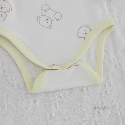 撞色滾邊熊熊包屁衣(6color)12