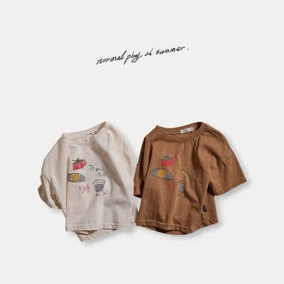 彩繪早餐上衣(2color)2