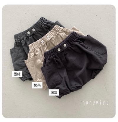 雙鈕扣口袋短褲(baby/kids)19