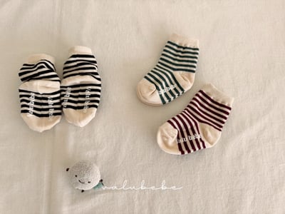 止滑條紋寶寶襪set10