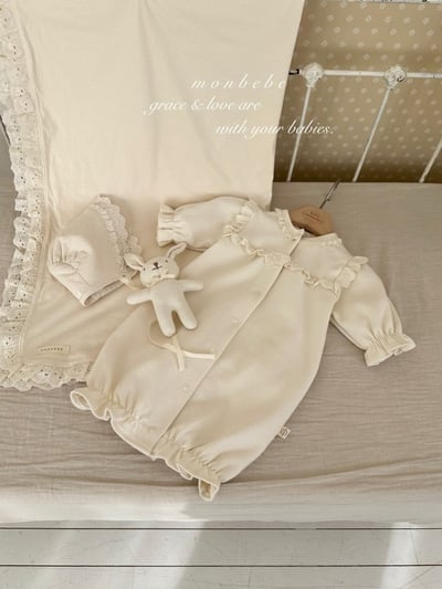 小公主蕾絲滾邊新生兒服/蕾絲滾邊帽7