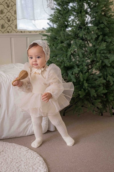 公主澎袖層次包屁紗裙(2color)3