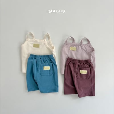 布標口袋6分鬆緊褲(2color/baby)18