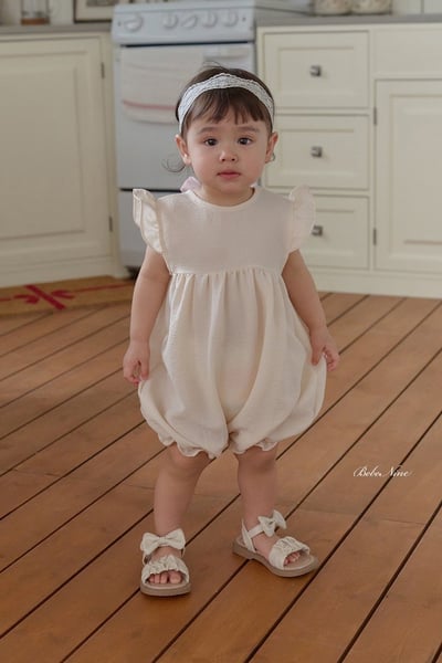 緞紗ribbon捲邊飛袖連身衣(2color)6