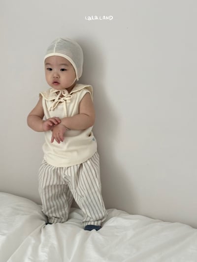 日雜條紋無領開襟/條紋褲(2color/baby)9