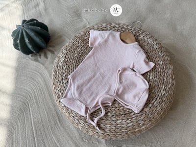 純色包屁衣+綁帶帽set8