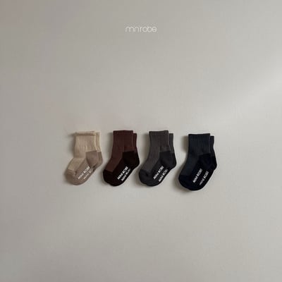 腳底不怕髒！拼接襪(4入/組)4