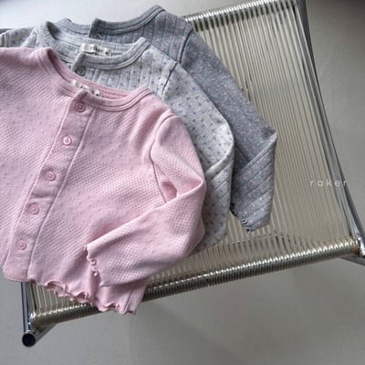 小刺繡捲邊罩衫外套1