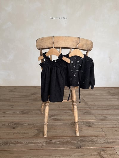 鏤空花花洋裝+罩衫set(2color)11