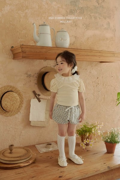 愛心刺繡蕾絲領澎袖上衣(2color)8