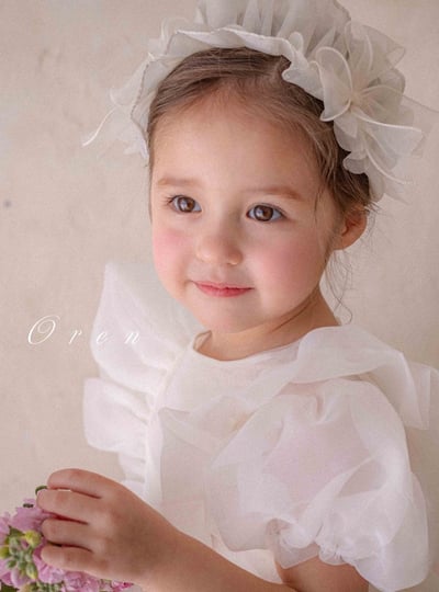 仙氣飄飄公主後綁帶包屁紗裙/洋裝(奶油)15