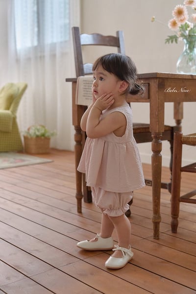 傘擺背心+花苞褲套裝(2color)5