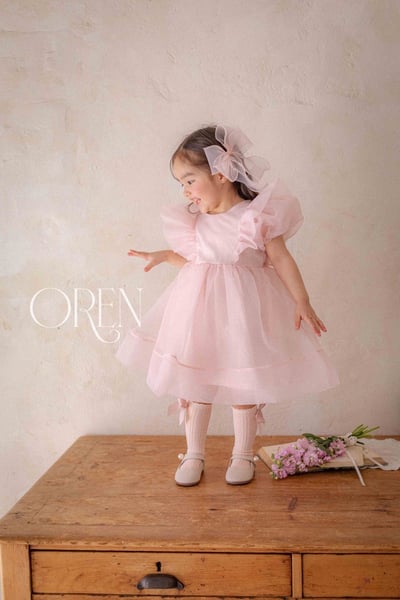 仙氣飄飄公主後綁帶包屁紗裙/洋裝(粉)22