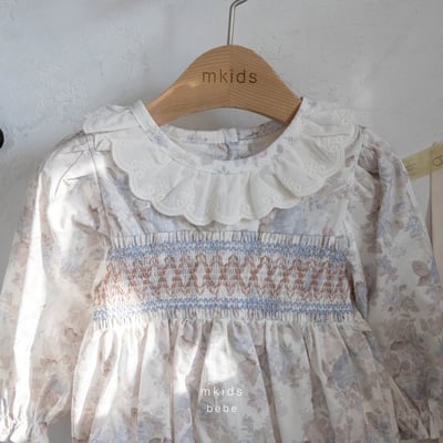 抓皺菱紋彩墨包屁衣2