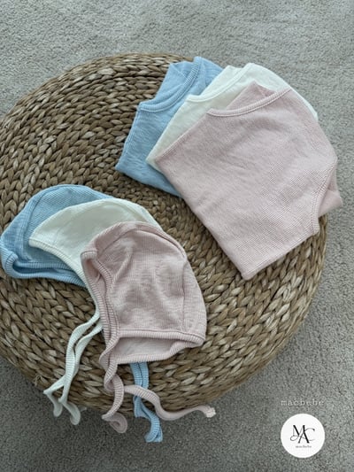 純色包屁衣+綁帶帽set1