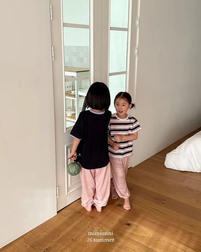 MIMI1+1夏日橫紋防曬防紋褲11