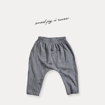 手繪小馬上衣/寬褲襠褲(2color)11