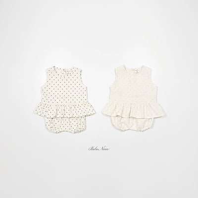 點點花瓣滾邊套裝(2color)10